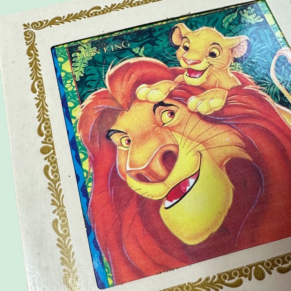 Set Of Two Vintage Disney Lion King Mufasa And Simba Glads Art Fair Prize Decor - Picture 3 of 7